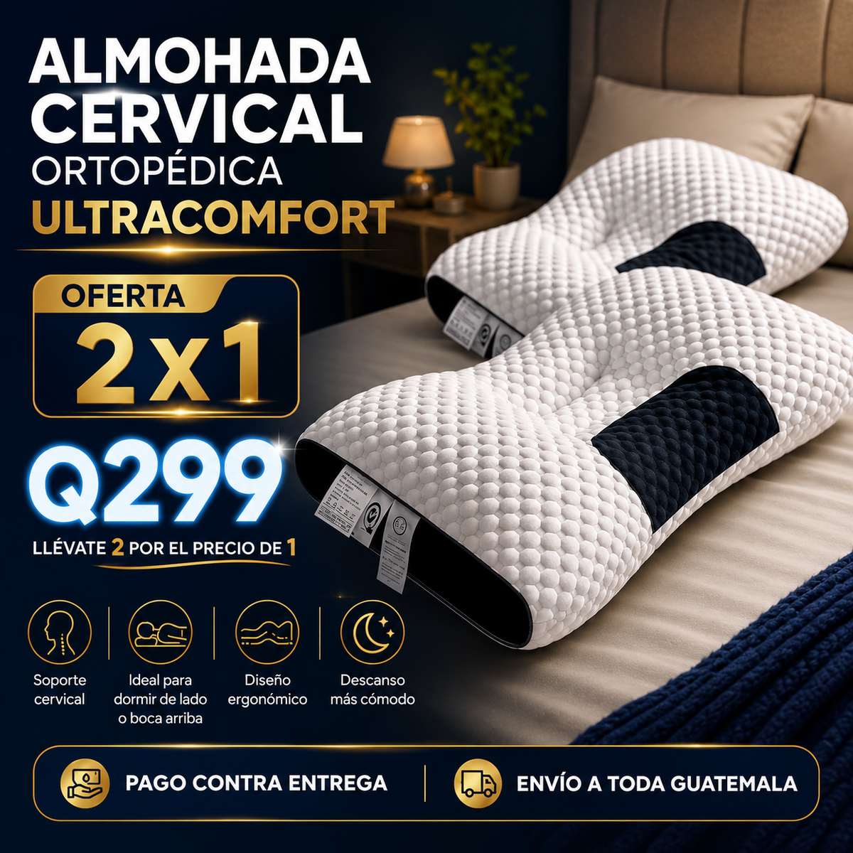 Almohada Cervical Ortopédica UltraComfort