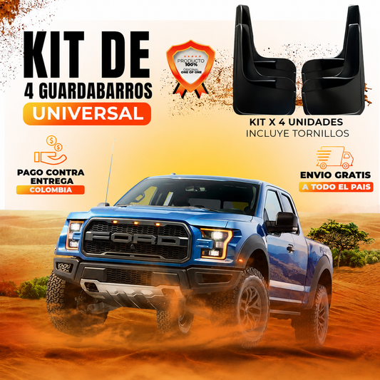 KIT DE 4 GUARDABARROS UNIVERSAL